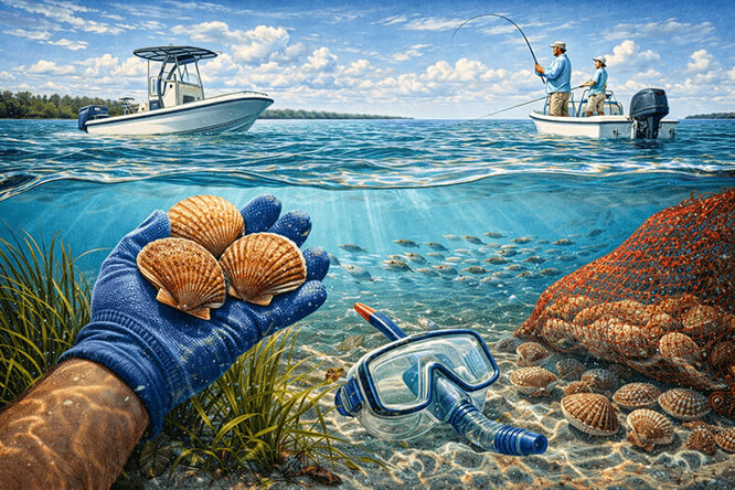 Scalloping & Fishing Combo
